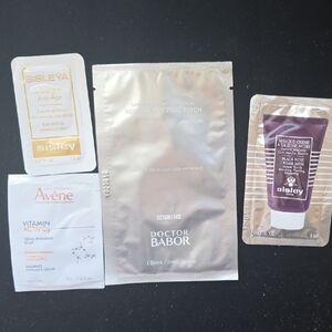 Luxury Skincare Travel Samples: Sisley Mask + Cream, Avene C, Doctor Babor Eye